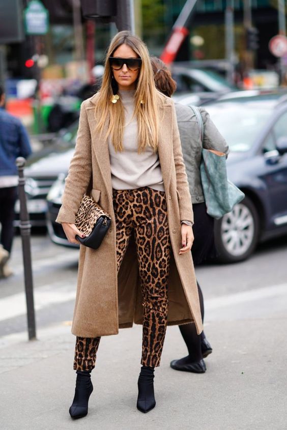 animal print spodnie